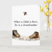 Als een kind geboren wordt, is dat ook een grootmo kaart (Gele Bloem)