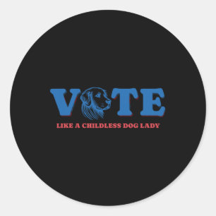 Als een kinderloze hond dame grappig stemmen kamal ronde sticker