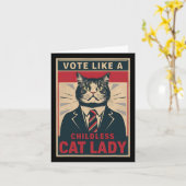 Als een kinderloze kat dame grappig stemmen kamala kaart (Gele Bloem)