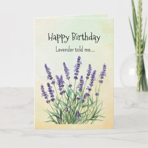 Als een lavendel, uw verjaardagspersoonlijkheden kaart