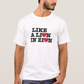 Als een leeuw in een Zion T-shirt