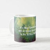 Als een Man in een bos spreekt Koffiemok (Voorkant links)