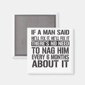 Als een Man zegt dat hij het zal oplossen, dan zal Magneet (Voorkant / Achterkant)