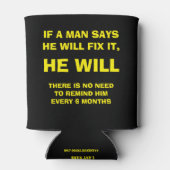 ALS EEN MAN ZEGT DAT HIJ HET ZAL REPAREREN, ZAL HI BLIKJESKOELER (Achterkant)