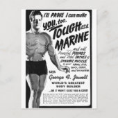 Als een marinier. briefkaart (Voorkant)