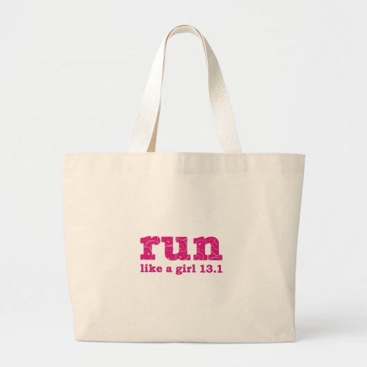 als een meisje lopen grote tote bag (Voorkant)