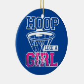 Als een meisje voor een basketbalspeler keramisch ornament (Rechts)