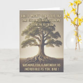 Als een Mighty Oak Verjaardag Kaart voor papa (Gele Bloem)