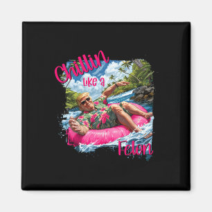 Als een misdadiger Grappig Trump Shirt Summer Trum Magneet