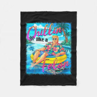 Als een misdadiger grappige Trump zomer 2024 4 Fleece Deken