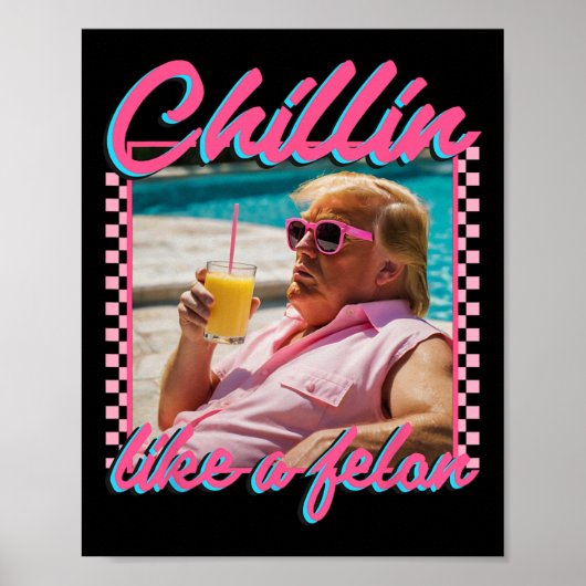 Als een misdadiger Trump Shirt Republikein Funny T Poster (Voorkant)