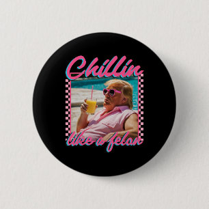 Als een misdadiger Trump Shirt Republikein Funny T Ronde Button 5,7 Cm