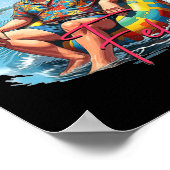 Als een misdadiger Trump voor President 2024 Poster (Hoek)