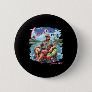 Als een misdadiger Trump voor President 2024 Ronde Button 5,7 Cm