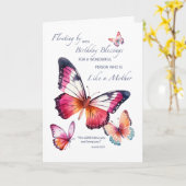 Als een moeder religieuze verjaardag vlinders kaart (Gele Bloem)