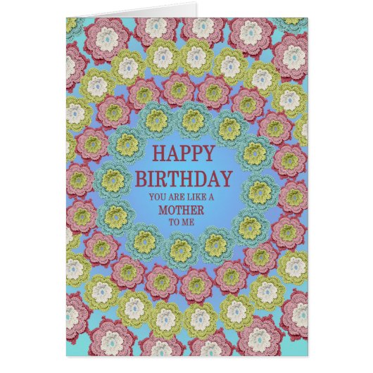 Als een moeder verjaardag haakbloemen (Voorkant)