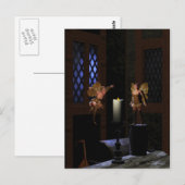 Als een mot voor een flame sprookjeskunst, briefkaart (Voorkant / Achterkant)