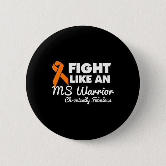 Als een MS Warrior Ronde Button 5,7 Cm (Voorkant)