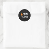 Als een MS Warrior Ronde Sticker (Tas)