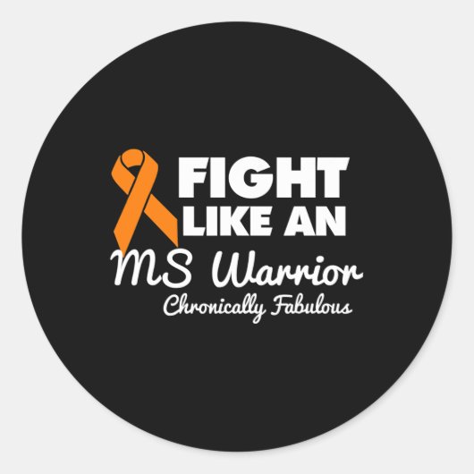Als een MS Warrior Ronde Sticker (Voorkant)