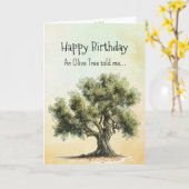 Als een olijfboom geest verjaardag persoonlijkhede kaart (Gele Bloem)
