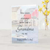 Als een oma voor mij Moederdag Kaart (Gele Bloem)