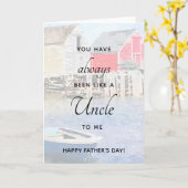 Als een oom Vist Shacks Vaderdag Kaart (Gele Bloem)