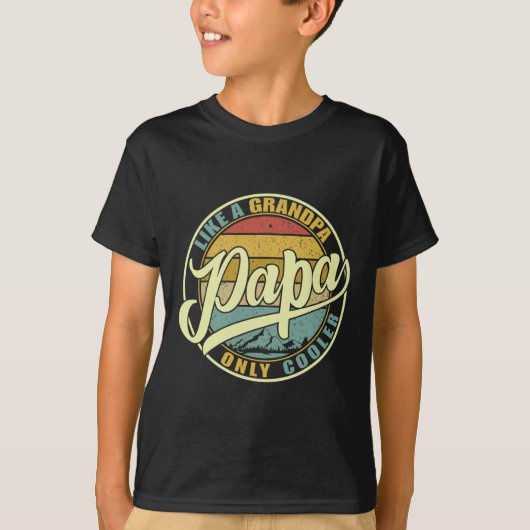 Als een opa, maar dan koeler Funny Dad Papa Defini T-shirt (Voorkant)