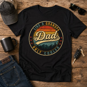 Als een opa-papa, alleen koeler Retro Vaderdag T-shirt