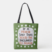 Als een paard die Canvas tas zegt (Achterkant)