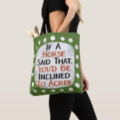 Als een paard die Canvas tas zegt (Dichtbij)