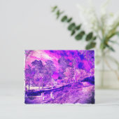  als een Paarse Afbeelding. Briefkaart (Staand voorkant)