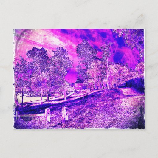  als een Paarse Afbeelding. Briefkaart (Voorkant)