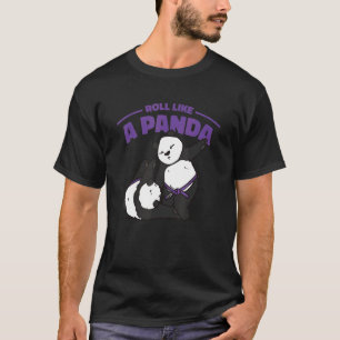 Als een Panda Jiu Jitsu Paarse Belt Panda T-shirt