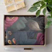 als een pauw in pioenen tissuepapier (Geschenk)