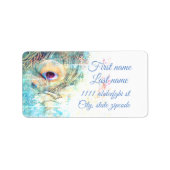  als een pauwenadreslabel etiket (Voorkant)