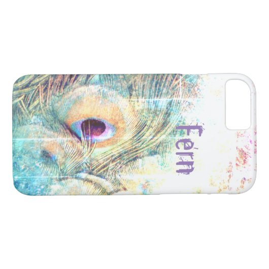 als een pauwenpastelveer Case-Mate iPhone case (Achterkant (Horizontaal))