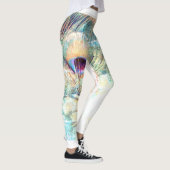 als een pauwenveer pastel wit leggings (Rechts)