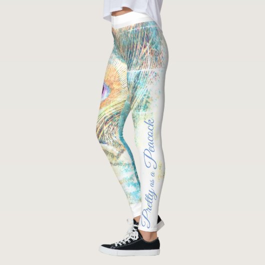 als een pauwenveer pastel wit leggings (Links)