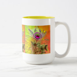  als een Peacock koffiekop Tweekleurige Koffiemok