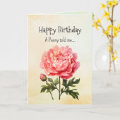 Als een pioen, je verjaardagspersoonlijkheden kaart (Gele Bloem)