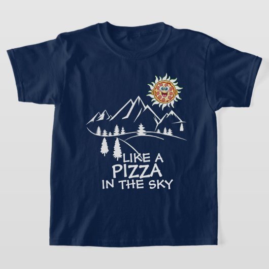 Als een pizza in de lucht t-shirt (Laagn)