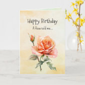 Als een Roos Uw Spirit Verjaardagspersoonlijkheden Kaart (Gele Bloem)