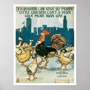 Als een Rooster Songbook Hoesje Poster