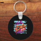 Als een schurk Trump Summer 2024 Relaxing Beach Sleutelhanger (Voorkant)