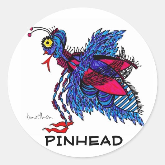 ALS EEN SPELD RONDE STICKER (Voorkant)