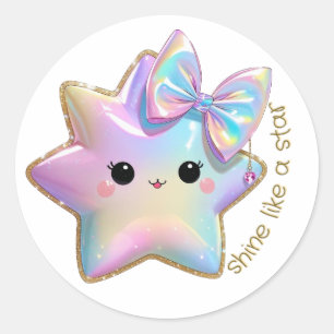 als een ster ronde sticker