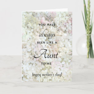 Als een tante voor mij Hydrangeas Moederdag Kaart