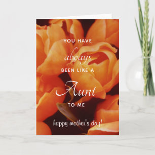 Als een tante voor mij Oranje Tulpen Moederdag Kaart