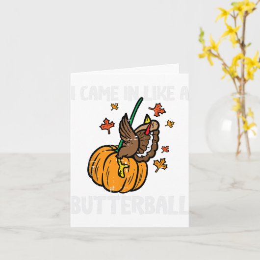 als een Thanksgiving Man met een boterbal Kaart (Gele Bloem)